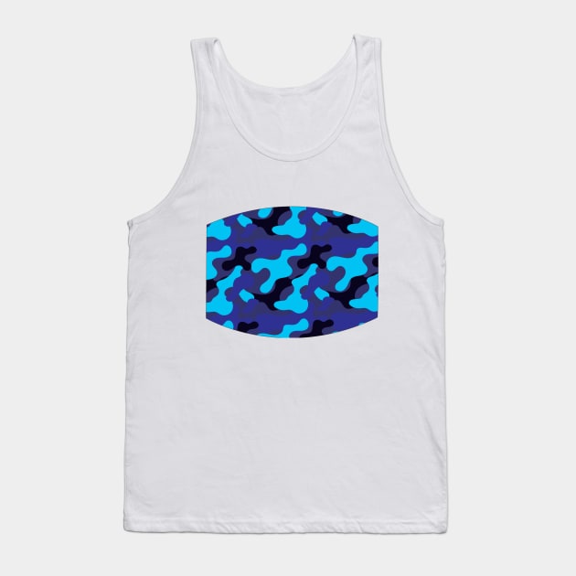 Cool Blue Camo Tank Top by KindlyHarlot